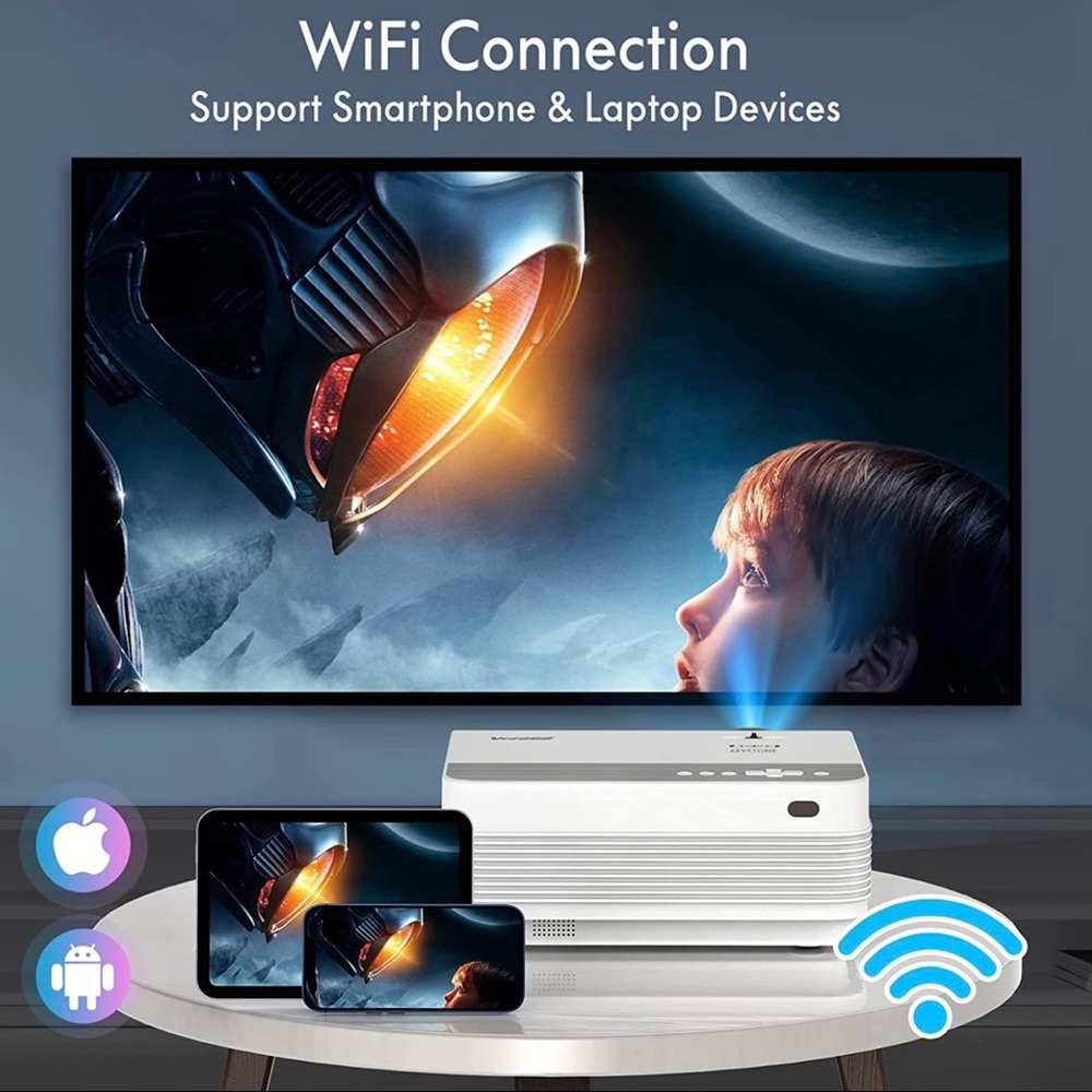 Wi-Fi Bluetooth Projector - Picture 2 of 5